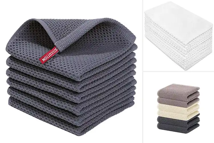 Detailed view of Best 100 Percent Cotton Waffle Dish Towels