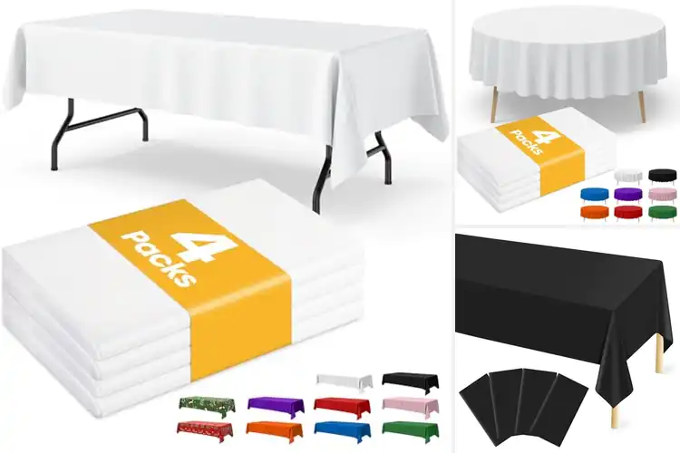 Detailed view of Best 4 Pack Disposable Tablecloths