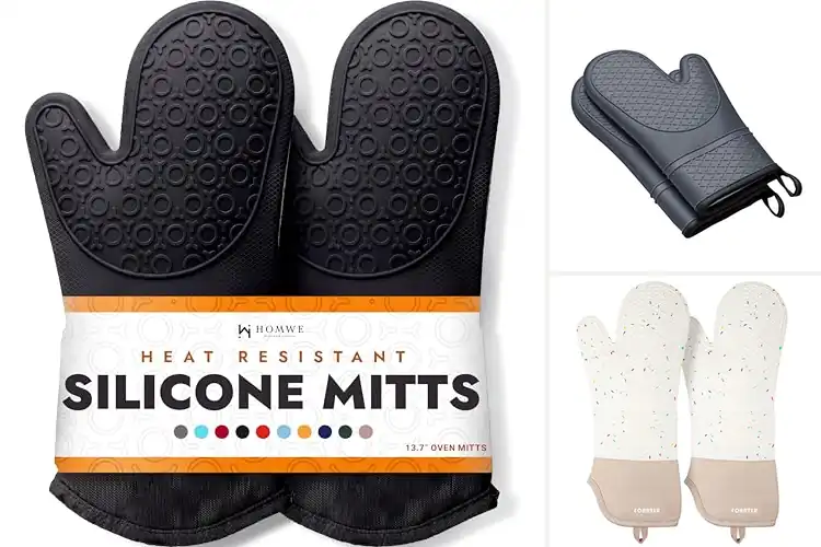 Detailed view of Best 500°F Silicone Oven Mitts