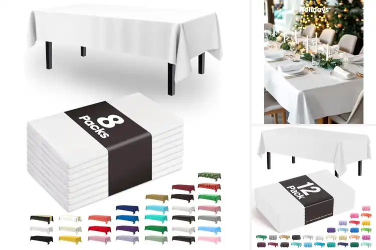 Detailed view of 10 Best 54 By 108 Inch Disposable Tablecloths: Mess-Free Magic
