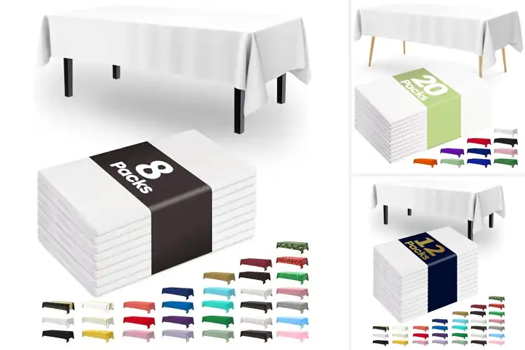 Detailed view of Best 8 Feet Table Length Disposable Tablecloths