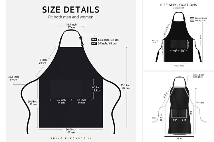 Detailed view of Best Adjustable Bib Aprons