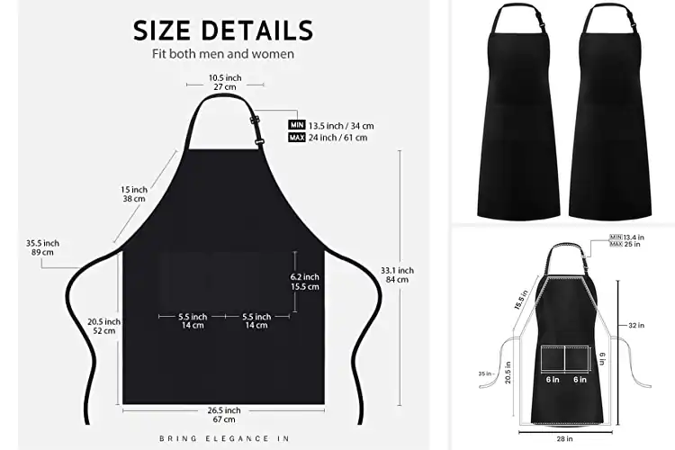 Detailed view of Best Adjustable Chef Aprons