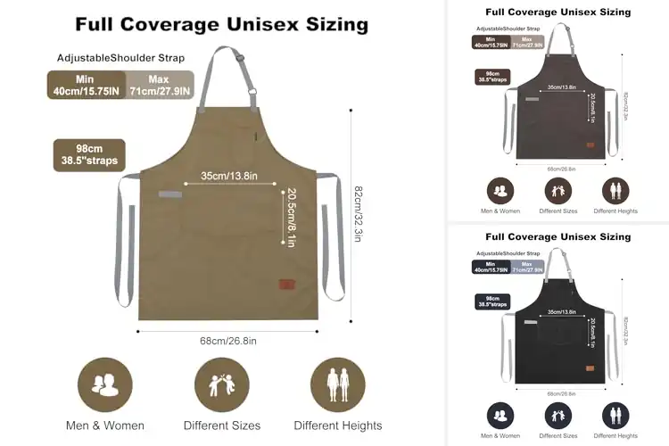 Detailed view of Best Adjustable Kitchen Aprons For All Body Types