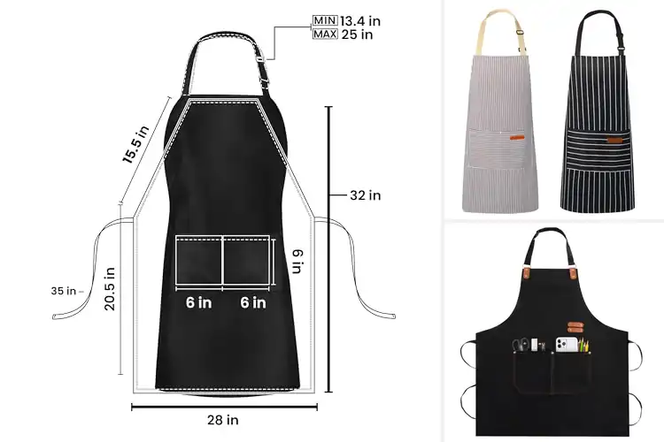 Detailed view of Best Adjustable Strap Aprons