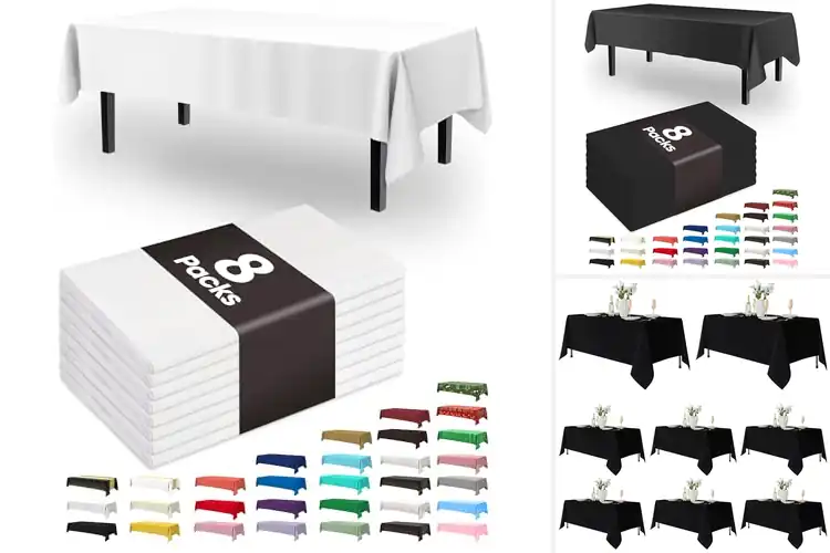 Detailed view of Best Affordable Party Tablecloths 8 Pack
