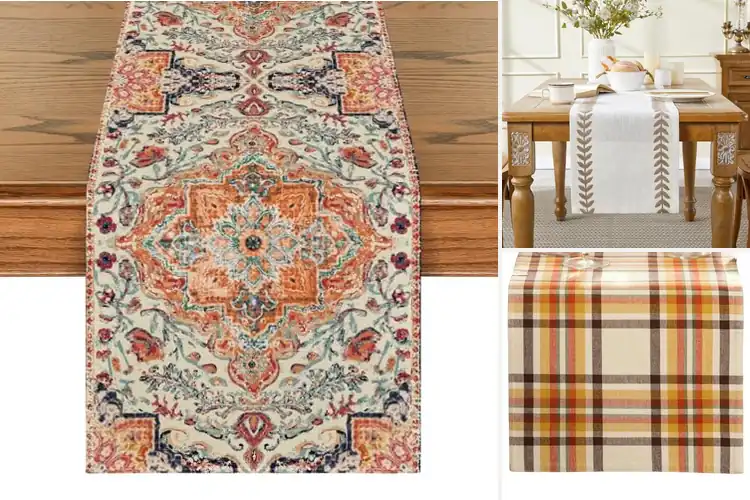 Detailed view of Best Autumnal Table Runner: Cozy Charm & Style Instantly