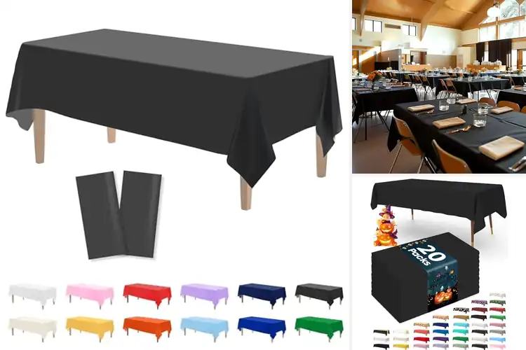 Detailed view of 10 Best Black Disposable Table Covers For Parties: Top Picks