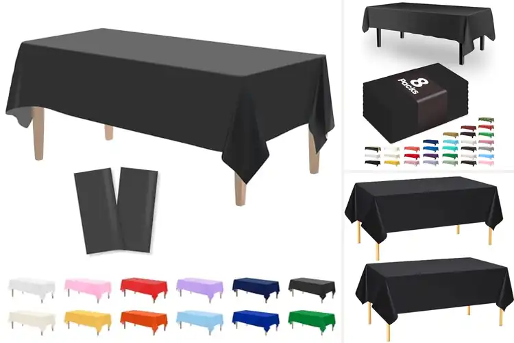 Detailed view of Best Black Party Tablecloths