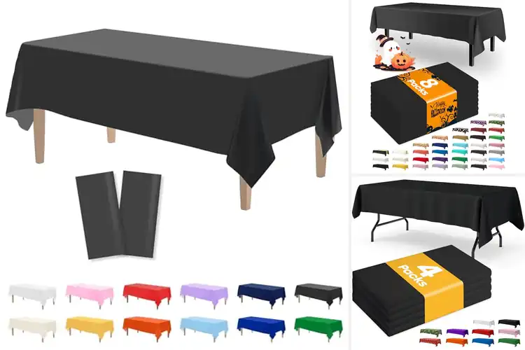 Detailed view of 10 Best Black Table Covers For Parties: Easy Cleanup Tips