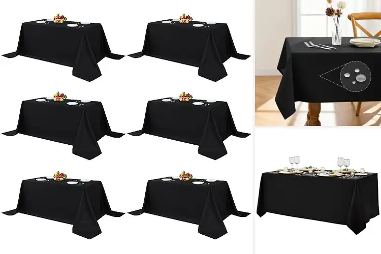 Detailed view of Best Black Tablecloths For Elegance