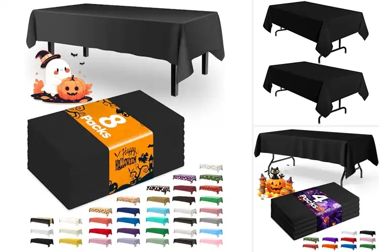 Detailed view of 10 Best Black Tablecloths: Hide Stains & Look Elegant