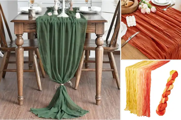 Detailed view of 3 Best Boho Cheesecloth Table Decor – Soft Drapes & Vibe