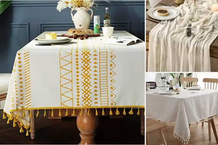 Detailed view of Best Boho Gauze Table Linens