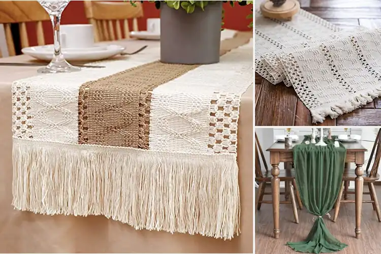 Detailed view of 3 Best Boho Wedding Table Runner That Wow Guests