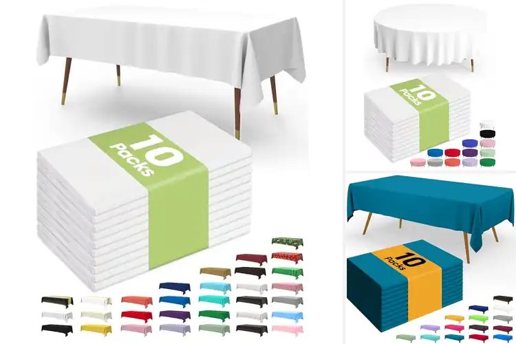 Detailed view of 10 Best Budget Disposable Tablecloths 10 Pack: Easy & Affordable