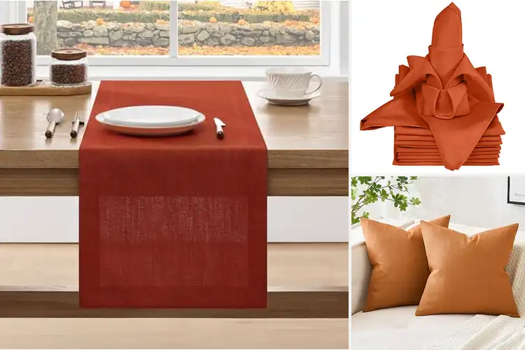 Detailed view of 10 Best Burnt Orange Linens: Cozy Colors for Home Décor