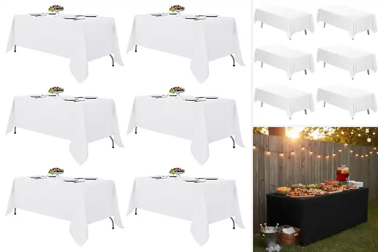 Detailed view of 10 Best Catering Tablecloths: Easy Clean & Elegant