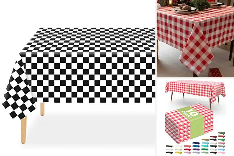 Detailed view of 10 Best Checkered Tablecloths: Easy Cleanup & Cheerful Vibe