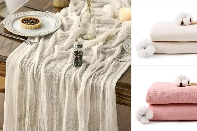 Detailed view of Best Cheesecloth Table Runner Materials