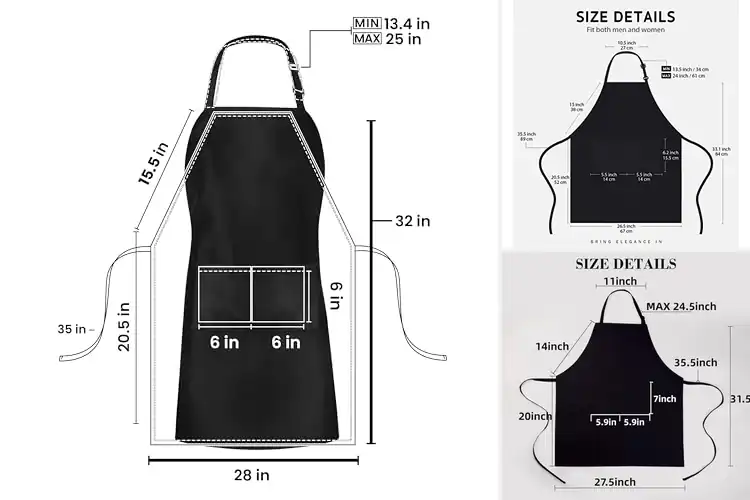 Detailed view of Best Chef Apron Sets
