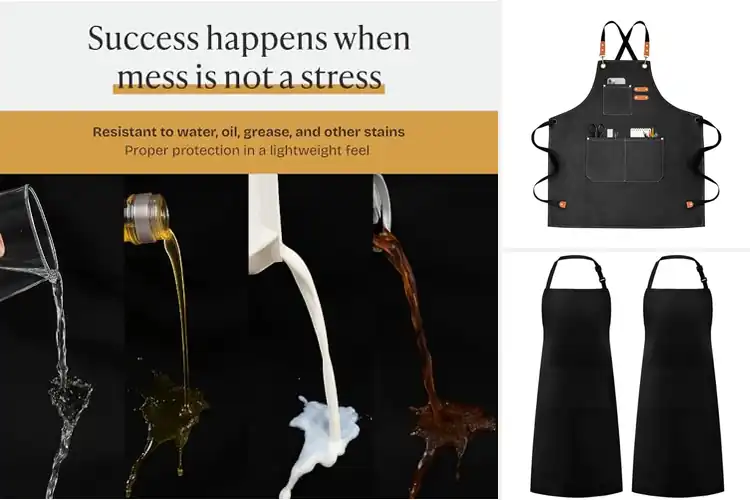 Detailed view of 10 Best Chef Aprons for Men and Women: Fun, Mess-Free Cooking