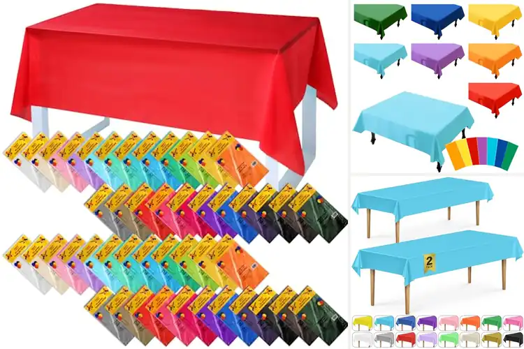 Detailed view of 3 Best Colorful Disposable Tablecloths: Easy, Festive Fun