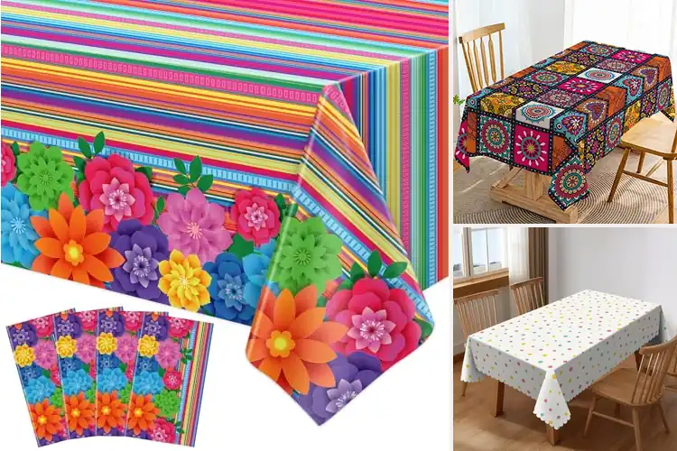 Detailed view of Best Colorful Party Tablecloths For Holidays