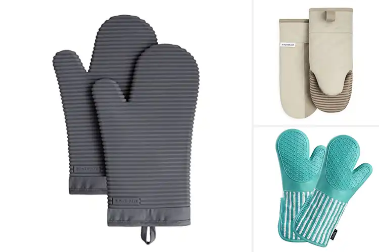 Detailed view of Best Comfortable Oven Mitts With Cotton Cuff