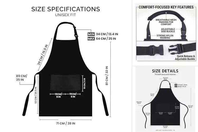 Detailed view of Best Commercial Grade Aprons: Durability & Style