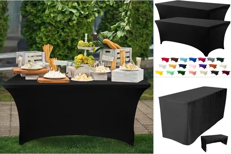 Detailed view of 10 Best Commercial-Grade Stretch Table Covers for Trade Shows