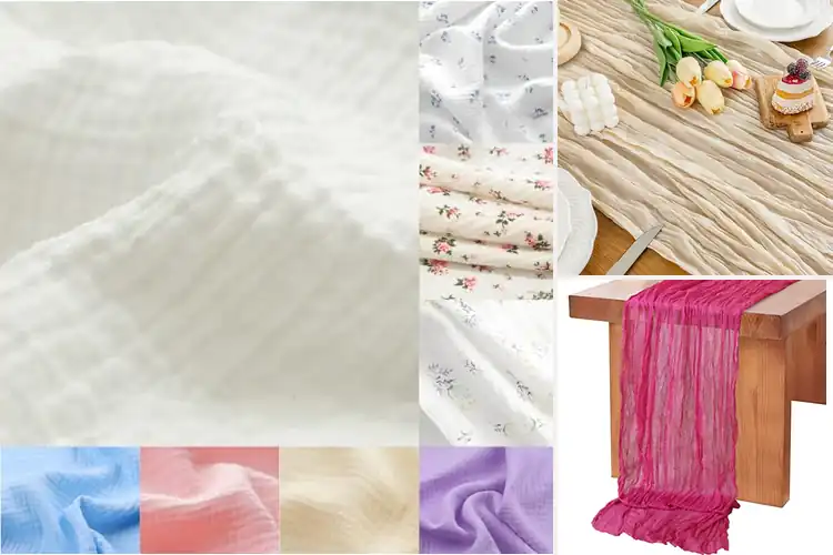 Detailed view of Best Cotton Gauze Table Runner
