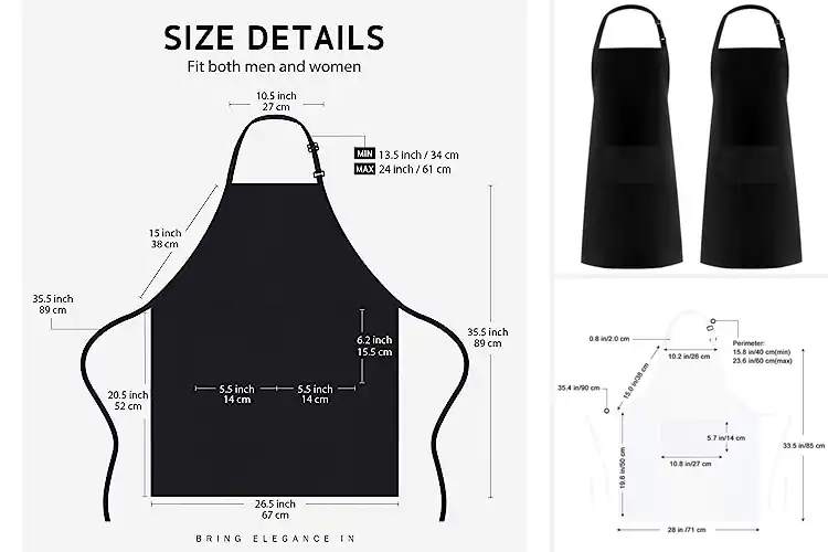 Detailed view of Best Cotton Kitchen Aprons