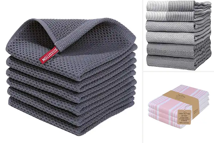 Detailed view of 10 Best Cotton Kitchen Towels: Super Soft Spill Absorbers