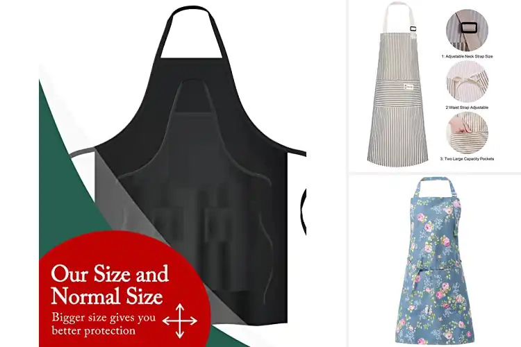 Detailed view of Best Cotton Linen Blend Aprons