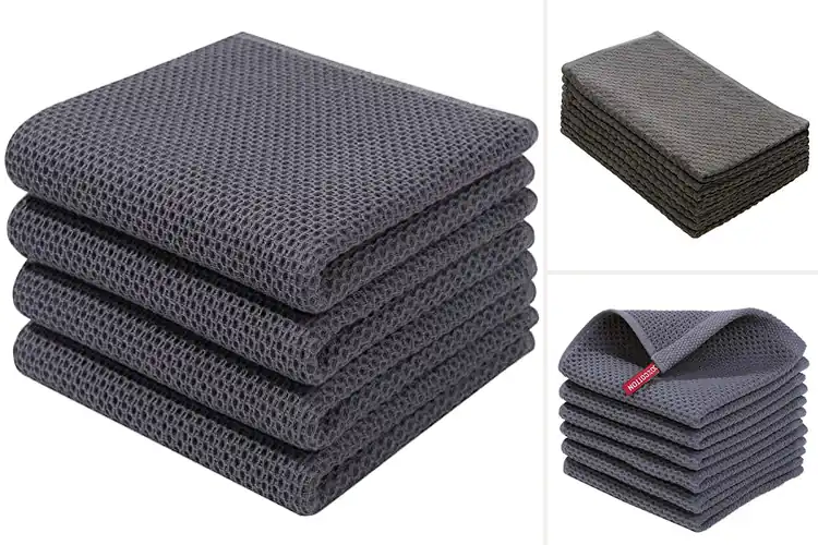 Detailed view of 10 Best Dark Grey Cotton Dish Towels