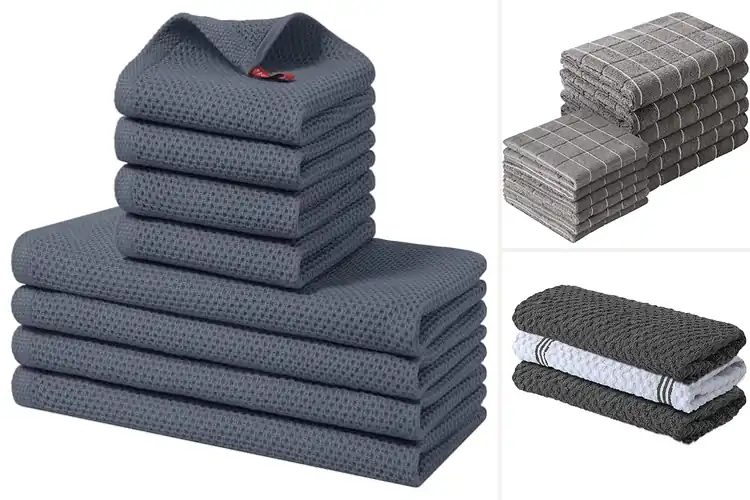 Detailed view of Best Dark Grey Dishcloth Set