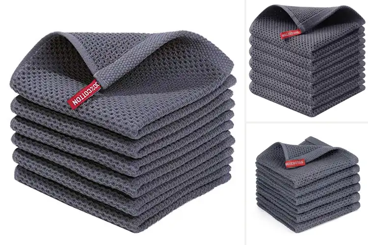 Detailed view of Best Dark Grey Kitchen Dish Cloths