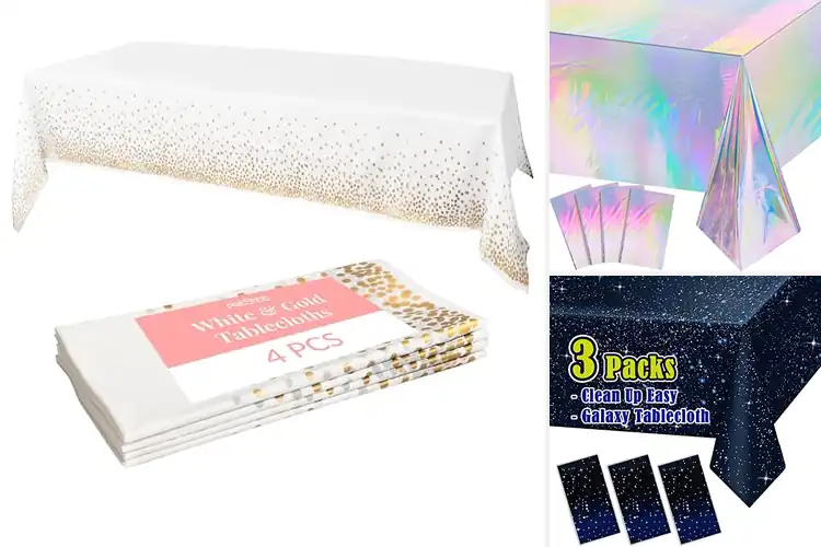 Detailed view of 4 Best Decor Tablecloths for Parties: Vibrant Fun & Easy Cleanup