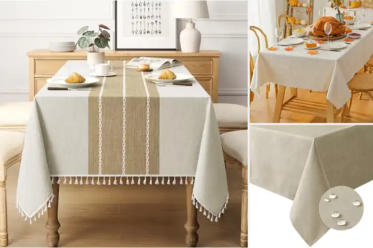 Detailed view of 10 Best Dining Table Cloths: Protect & Impress Guests