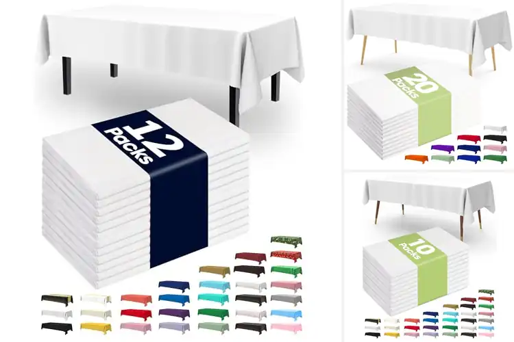 Detailed view of Best Disposable Tablecloth Pack for Easy, Stylish Cleanup