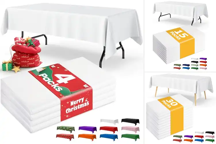 Detailed view of 10 Best Disposable Tablecloths For 6-Foot Tables – No mess