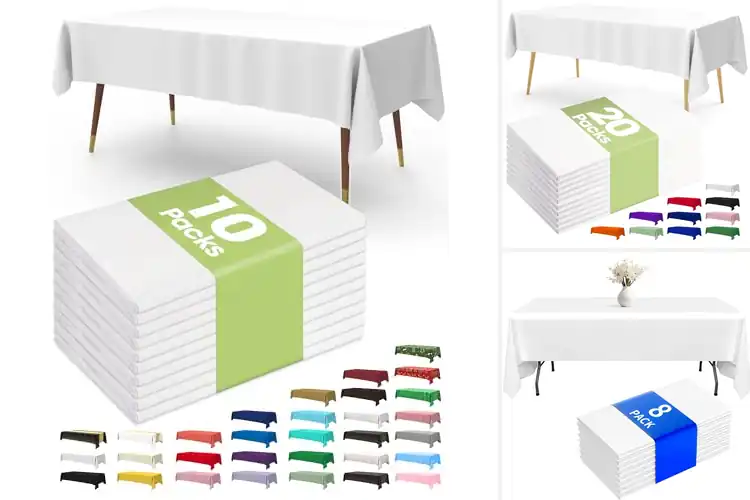 Detailed view of Best Disposable Tablecloths For 8 Feet Tables