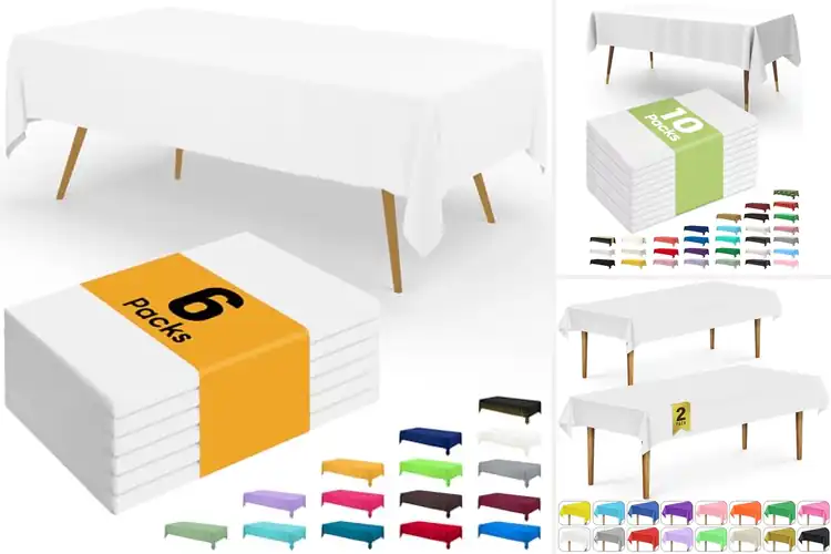 Detailed view of 10 Best Disposable Tablecloths for Cleanup Made Easy