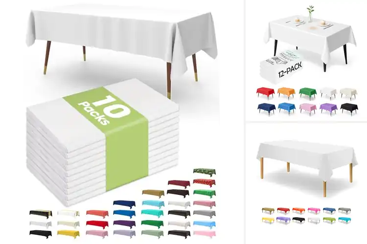 Detailed view of 10 Best Disposable Tablecloths for Events: Party Perfect
