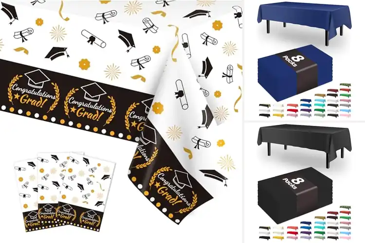 Detailed view of Best Disposable Tablecloths For Graduation Parties