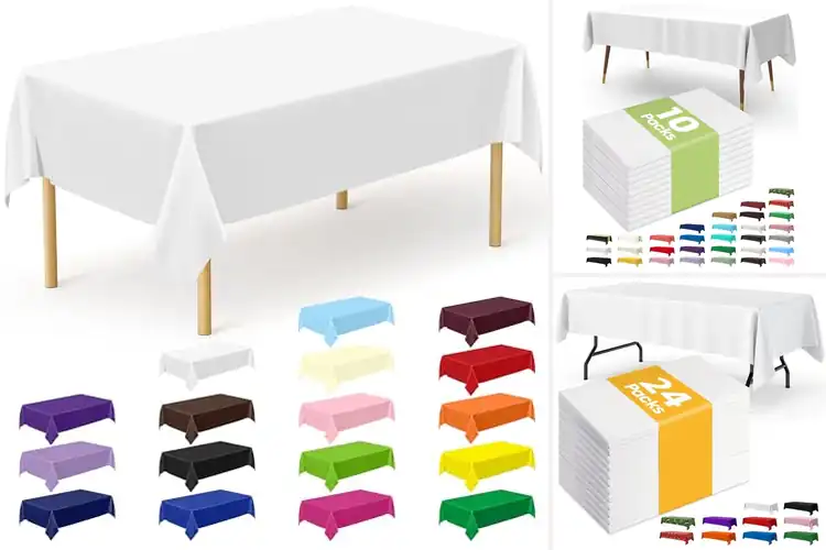 Detailed view of 10 Best Disposable Tablecloths for Quick Cleanup Made Easy