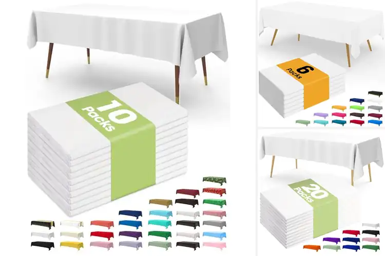 Detailed view of 10 Best Disposable Tablecloths For Rectangle Tables