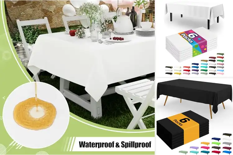 Detailed view of 10 Best Disposable Tablecloths For Six-Foot Tables Guide