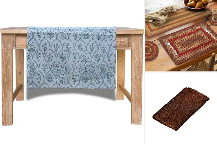 Detailed view of Best Durable Hand-Dyed Table Runner